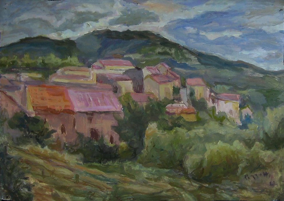 Peinture, Artiste-peintre, Cornillon matin de pluie